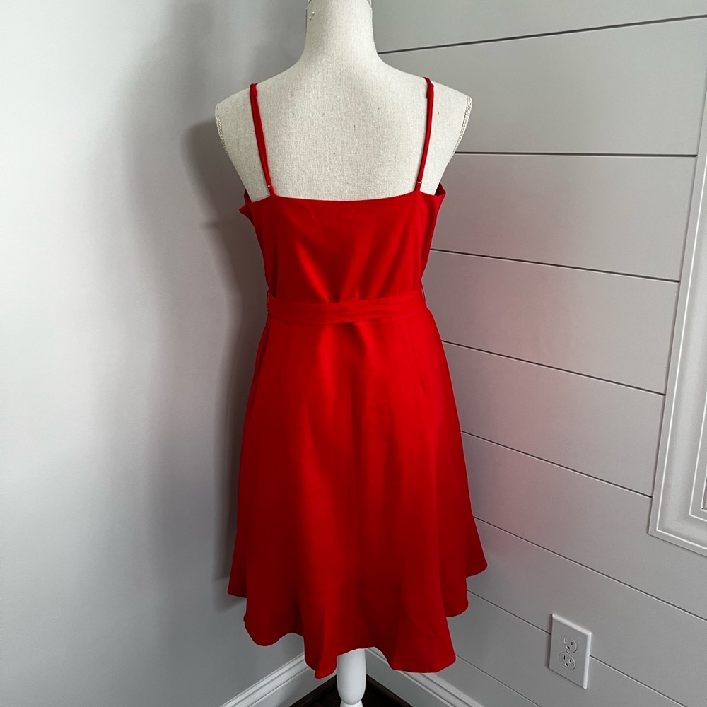 The Limited Red Ruffle Bottom Short Dress - Picture 3 of 7
